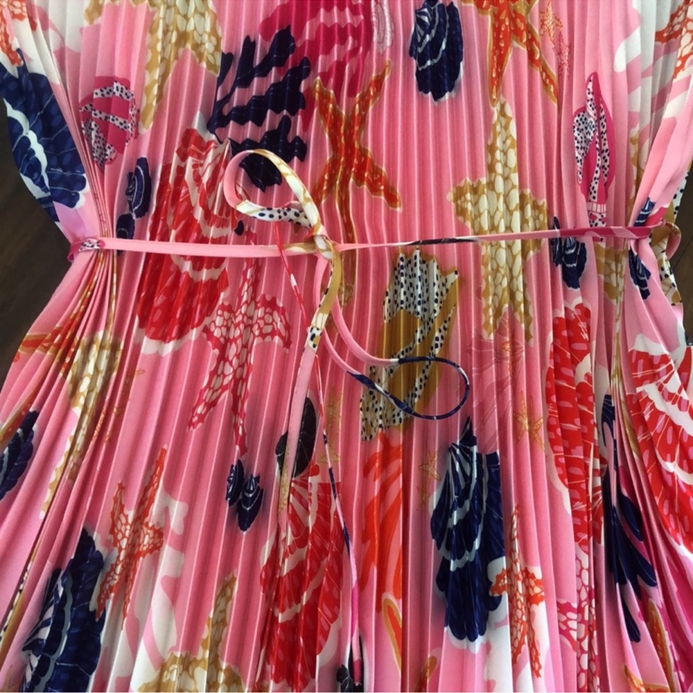 New Irene Seashell-Print Asymmetric Midi-Dress from Milly - Picture 4 of 16